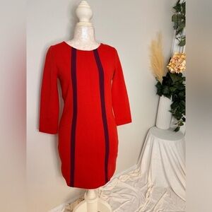! BODEN Red and Purple Shift‎ Dress Sz 4R NWT (0080 B3)